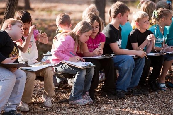 Discover Nature Students Learning Outdoors