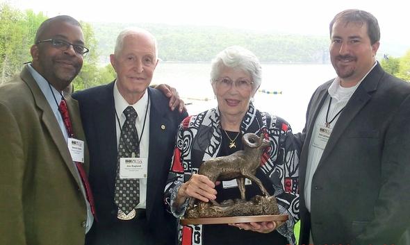 Jim and Peggy Ragland received the Volunteer Hunter Education Hall of Fame Award 