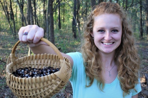Girl with chinquapin