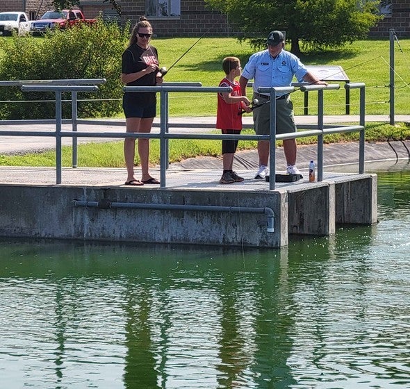 Fishing at Lost Valley Fish Hatchery