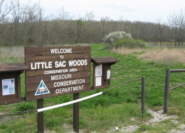 Little Sac Woods entrance sign