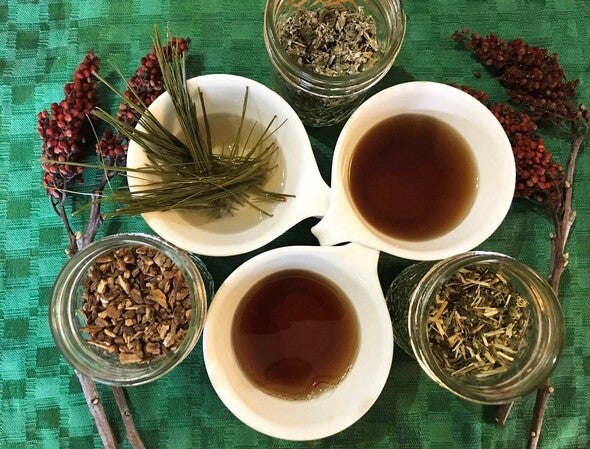 Teas made from native plants