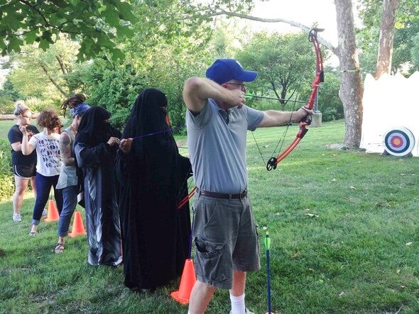 Archery target practice