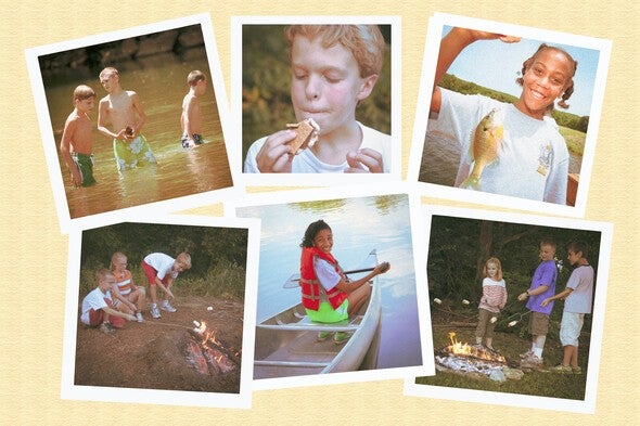 summer camp collage