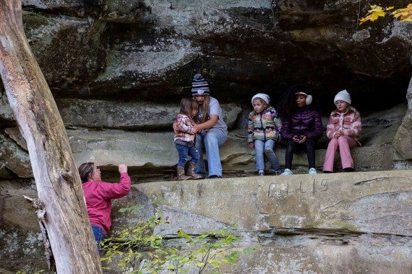 Kids explore Poosey