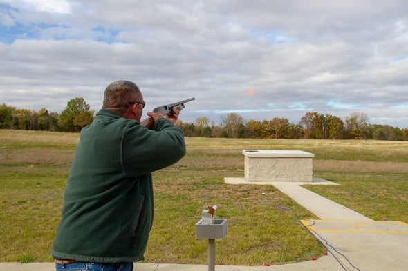 Man trap shooting at Busch Shooting Range