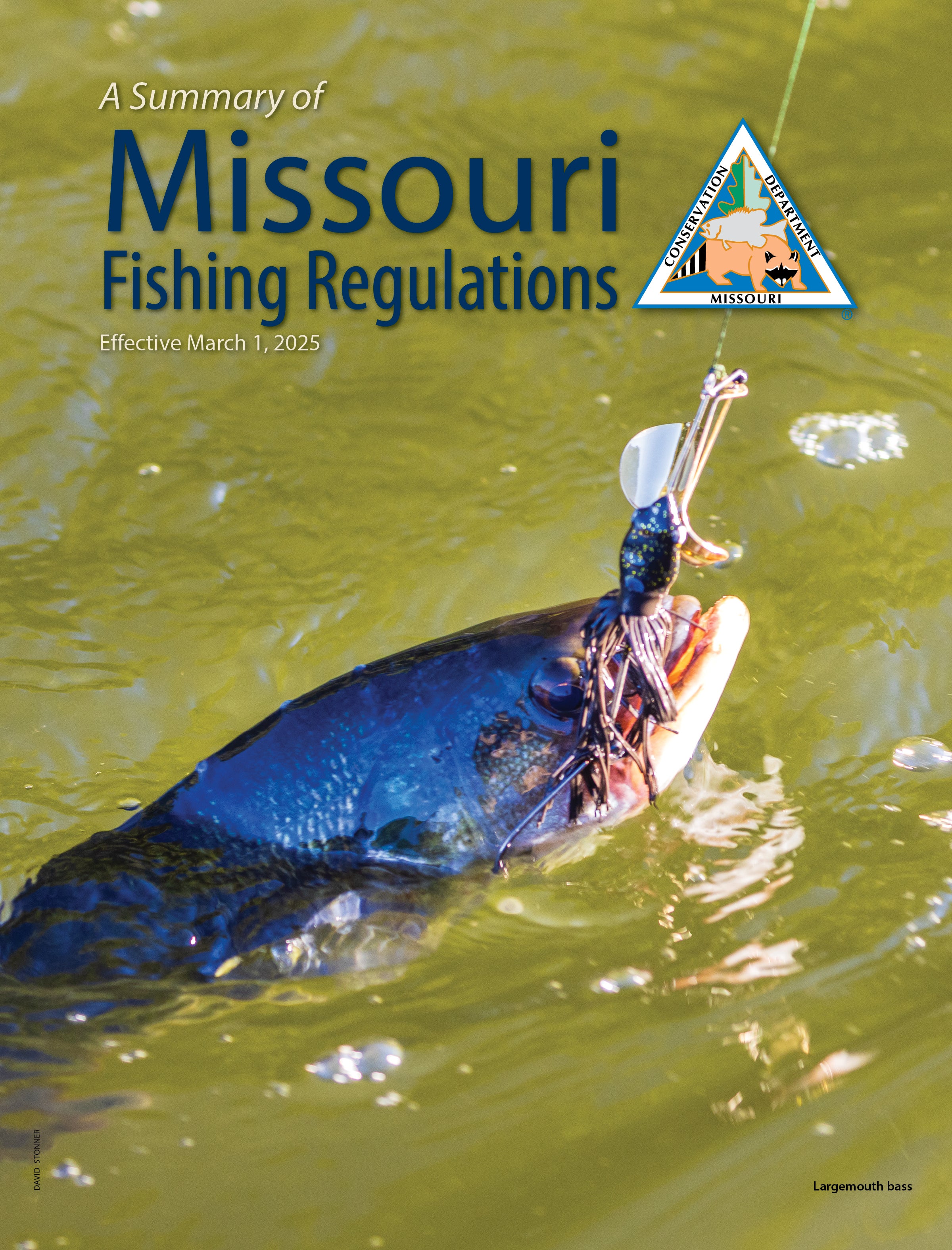 Cover of 2025 Summary of Missouri Fishing Regulations booklet cover