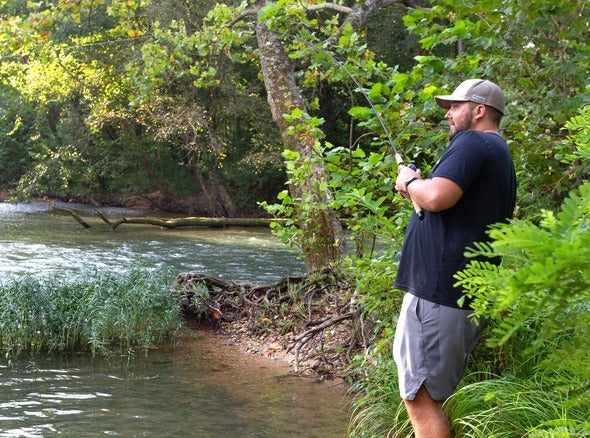 Fishing a stream