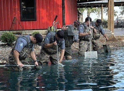 2025 agent trainees engaged in waterfowl training in southeast Missouri