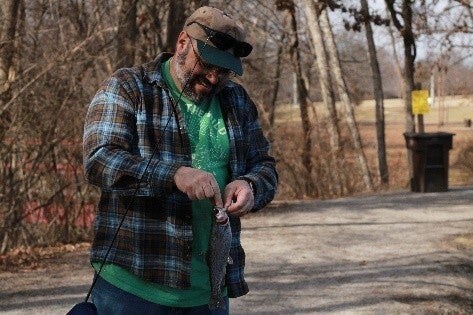 Man with trout