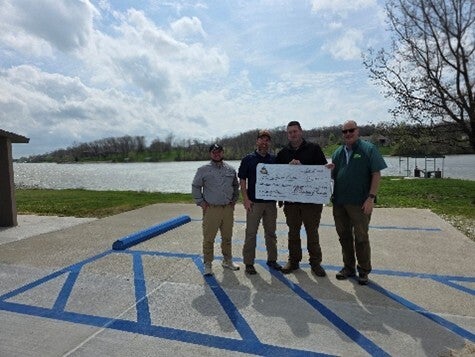 ish cleaning station and ADA accessible pathway at Macon City Lake