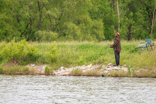 man fishing