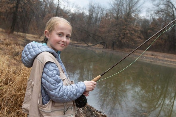 girl fishing
