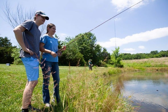 Fly fishing clinic participants 