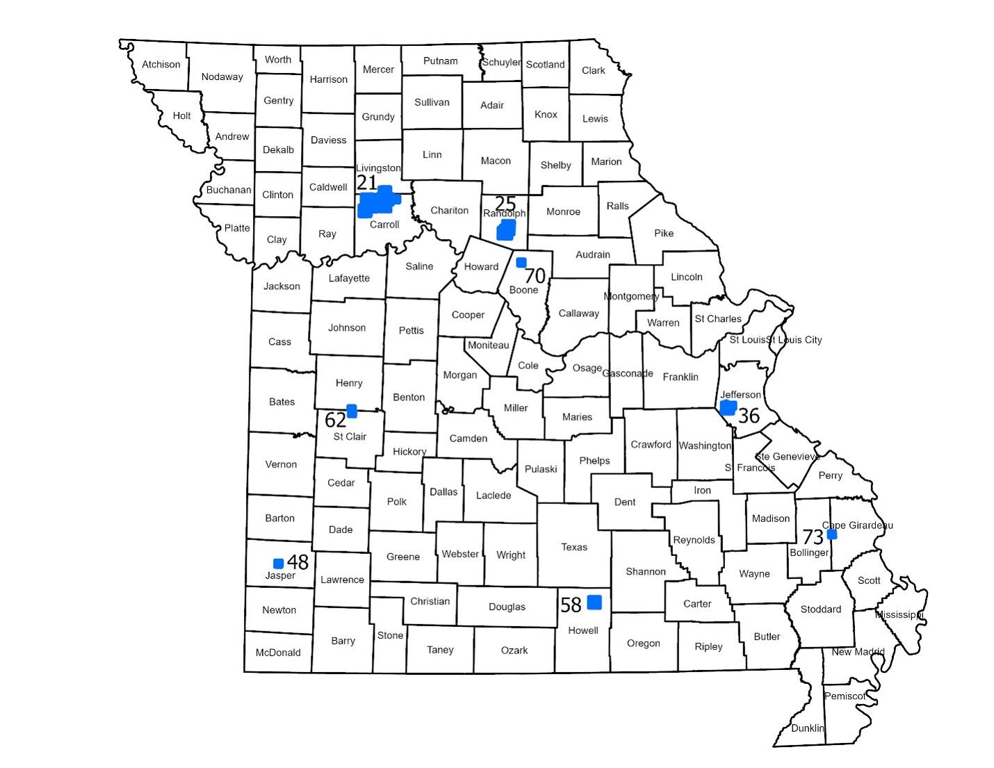 Map showing Community Deer Management Pilot areas for the 2026 deer season.