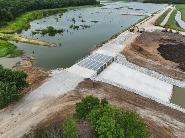 A new water control structure is shown on the east side of Schell Lake.