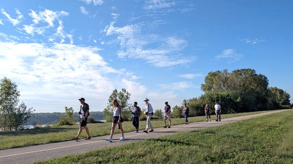 People taking A Walk in the Park