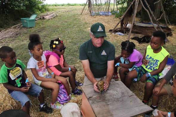 Kids learn about turtles at Discover Nature Field Day