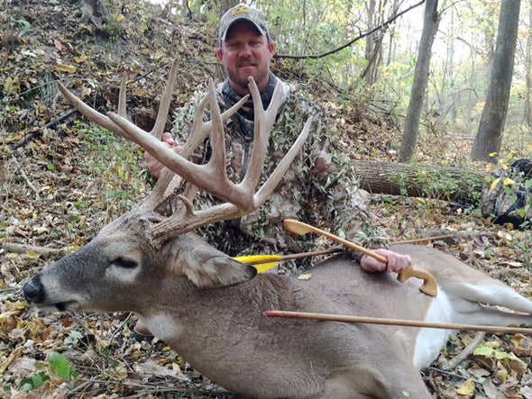 Paul Gragg of Defiance with his trophy 15-point buck 