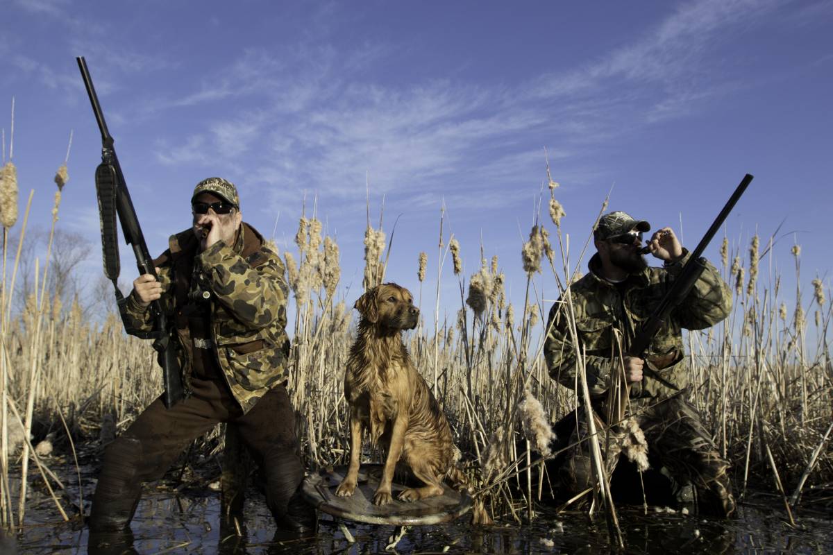 waterfowl hunters at Eagle Bluffs 
