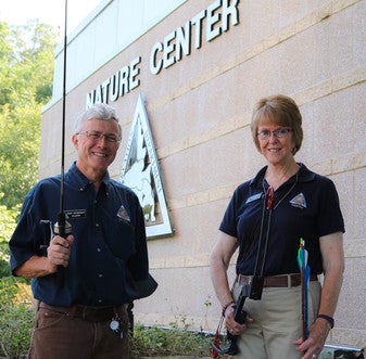 Randy Windeknecht and Jeanie Haertling both volunteer at the Cape Girardeau Conservation Nature Center.