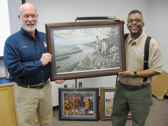 Dick Turner receiving the 2016 HED MDC Staff Instructor of the Year for the St. Louis Region 