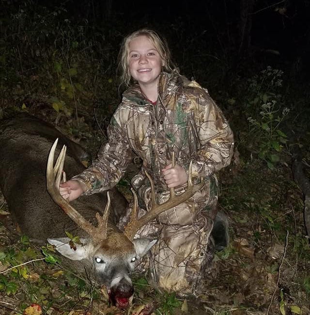 Allison with her deer.