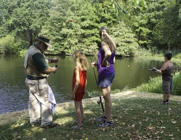 Family fishing.