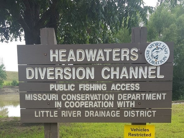 Headwaters Access entrance sign