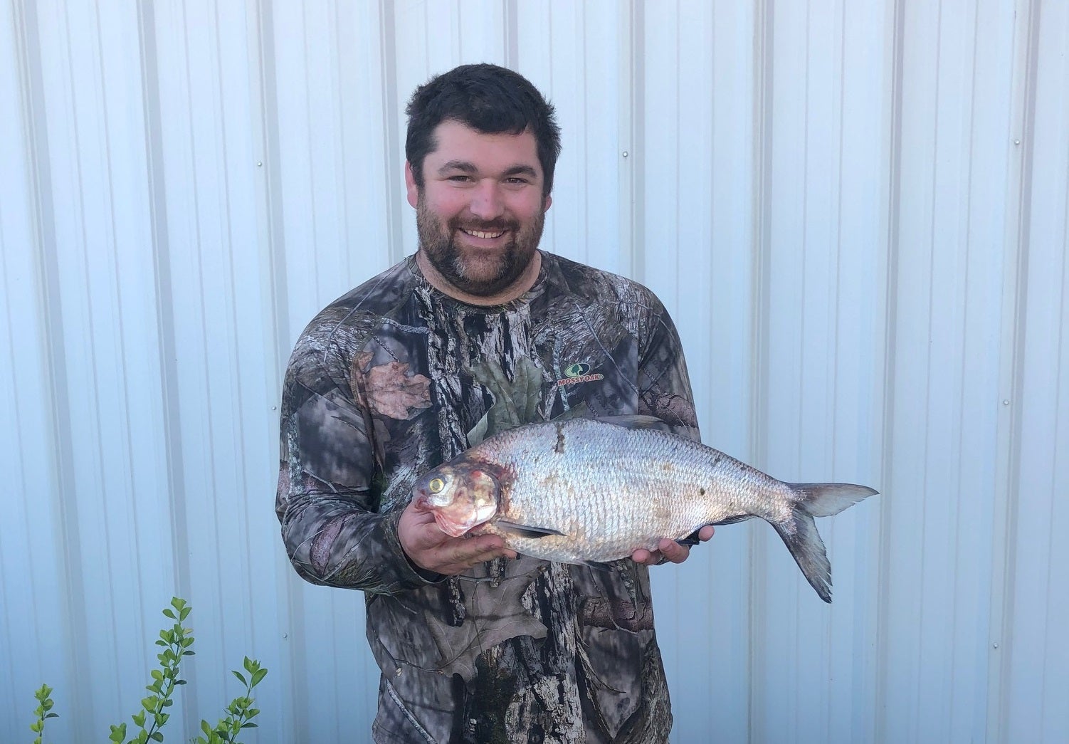 Joseph Duncan shows off his state record gizzard shad.