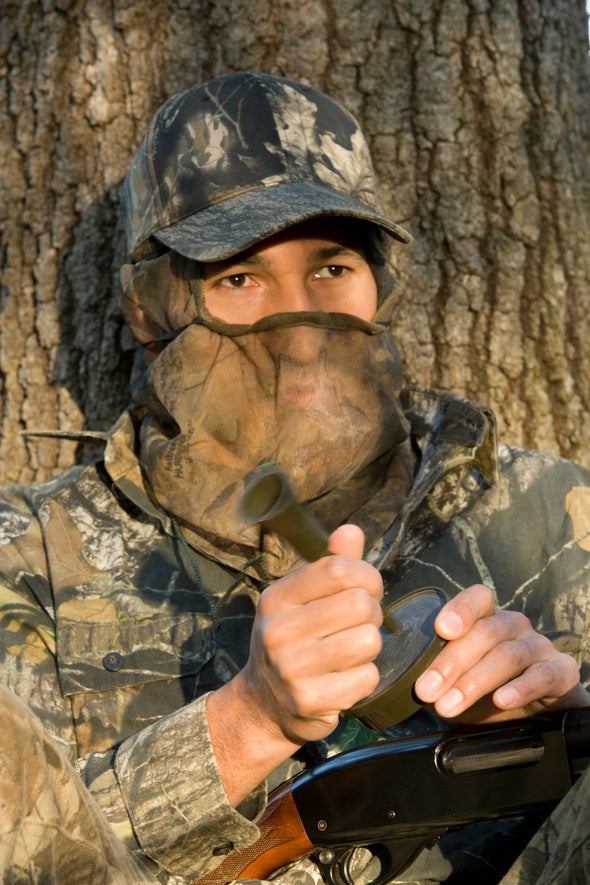 Man turkey calling