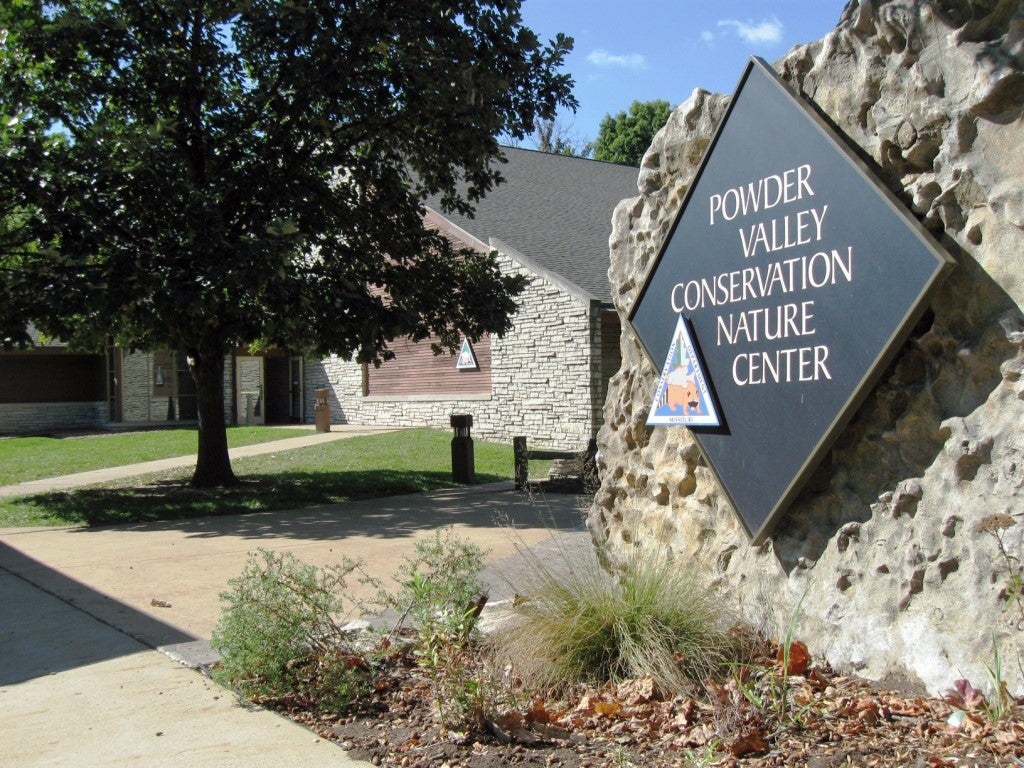 Powder Valley Nature Center entrance sign