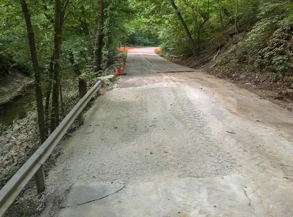 Rockwoods Reservation entrance reopens after sinkhole filled.