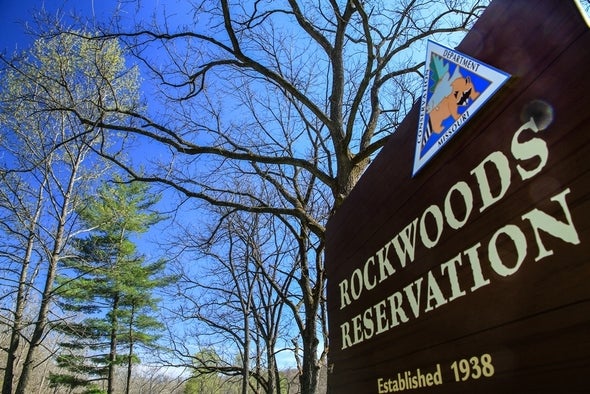 Rockwoods Reservation sign