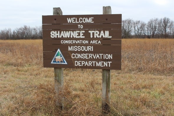 Shawnee Trail Conservation Area sign