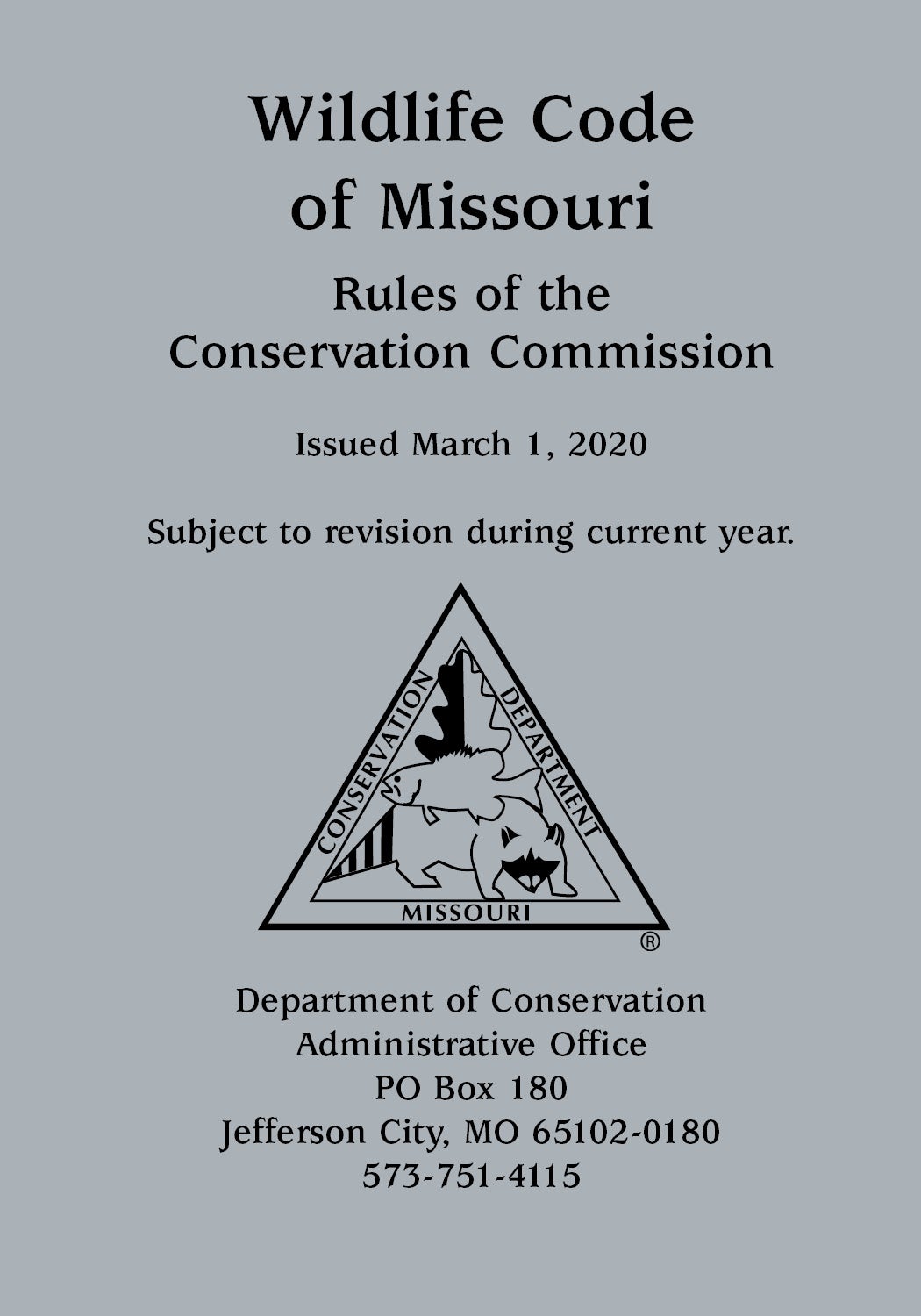 Wildlife Code 2020