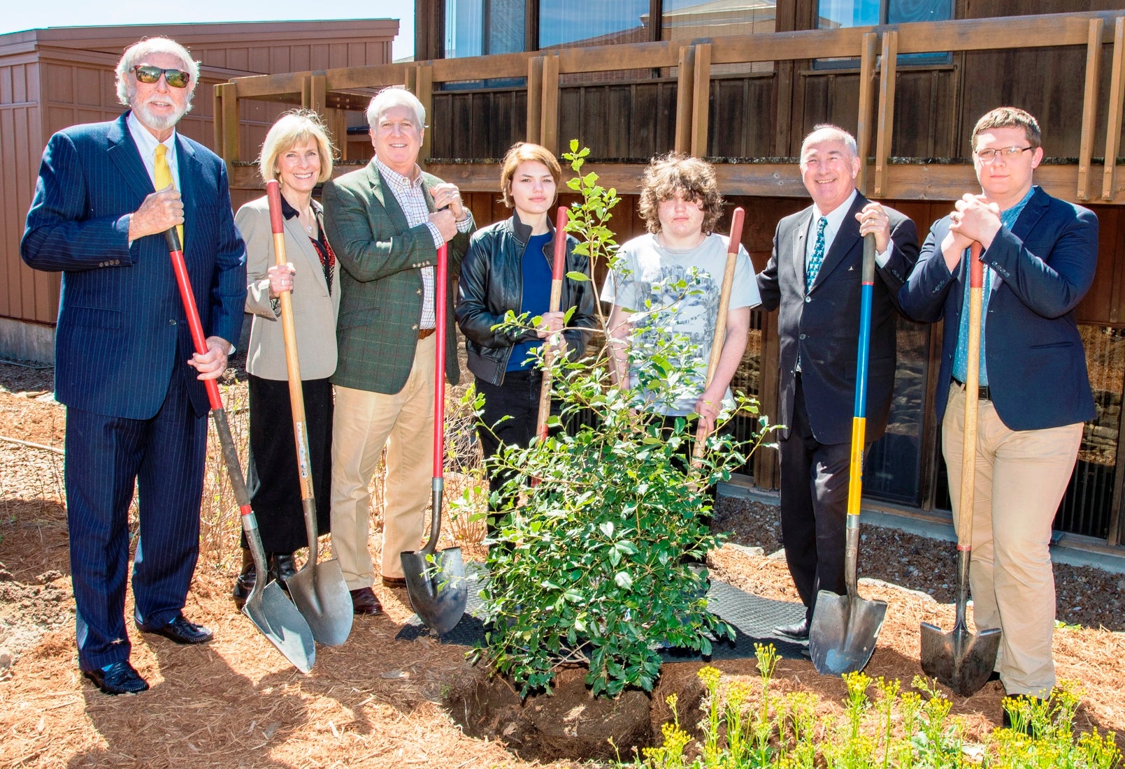Conservation Commission plants tree at MDC headquarters in celebration