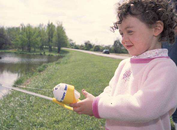 girl fishing
