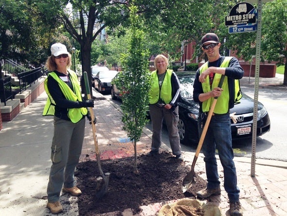 Heartland Tree Alliance planting a tree