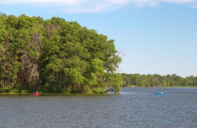Canoes on Henry Sever Lake