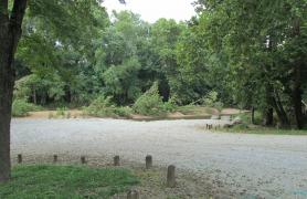 Boat ramp and parking lot at Mineral Springs Access