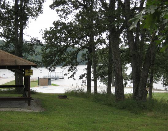 Shelter and lake at Deer Ridge CA
