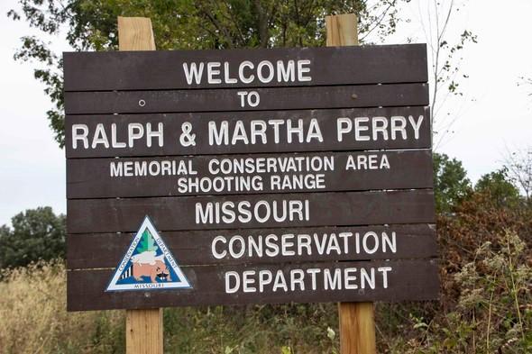 Ralph and Martha Perry Shooting Range sign