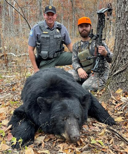 Chase Boggs with bear