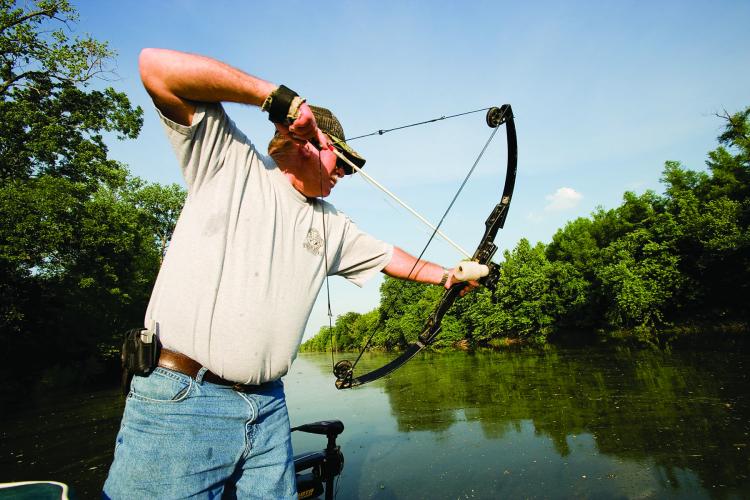Beginning March 1, bowfishing is allowed 24 hours a day on rivers where commerci