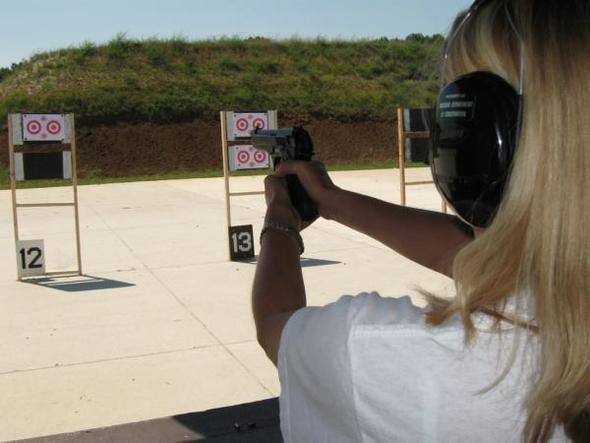 Woman Shooting Handgun