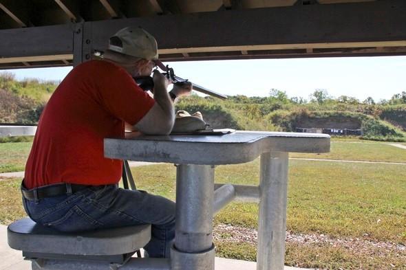 Shooter at Golden Valley Shooting Range