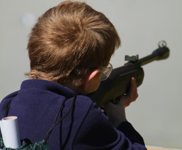 Kid Shooting Gun