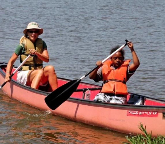 teaching canoeing