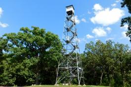 Fire tower at Freeburg Towersite, Maries County, Missouri
